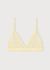 Soutien-gorge en matières recyclées | jaune "mesh triangle bralette - light lemon"