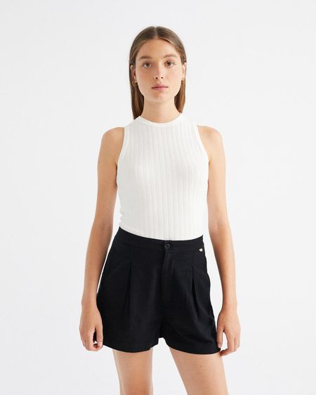 Top court blanc en refibra, tencel et coton bio - turkana