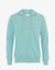 Sweat à capuche zippé bleu canard en coton bio - classic organic zip hood teal blue