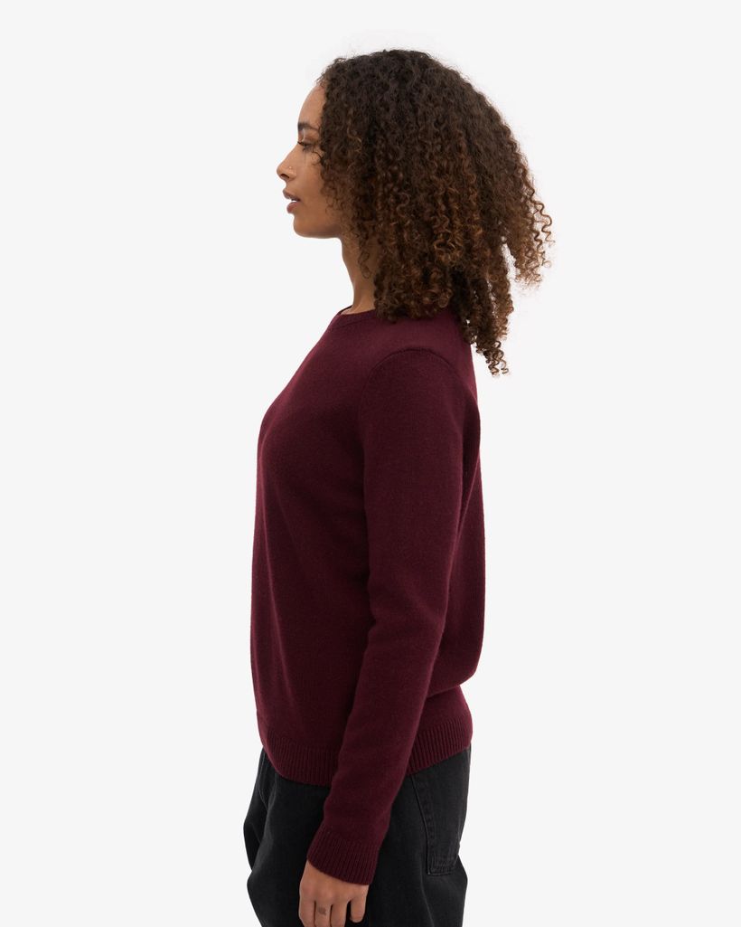 Pull en laine mérinos recyclée | bordeaux "oxblood red" - Colorful Standard