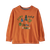 T-shirt manches longues orange en coton bio - graphic pine pals harmony orange