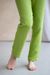 L'elegant vert pomme - pantalon slim en lin - C. Bergamia