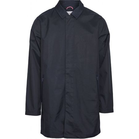 Manteau car coat bleu nuit en coton bio et polyester recyclé - beech