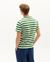 T-shirt vert à rayures en coton bio - green stripes t-shirt multicolor - Thinking Mu