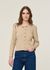 Gillet en coton bio | beige "impression - taupe" - Graine