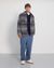 Surchemise en laine bio | gris "relaxed overshirt - navy/grey stripe"