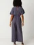 Combinaison manches courtes en tencel | gris "kaie jumpsuit dark grey" - SKFK