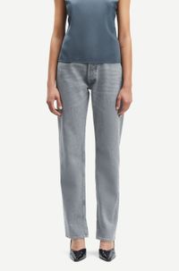Jean droit en coton bio et recyclé | gris "susan jeans split mist"