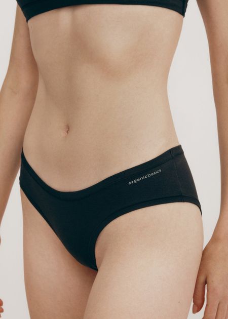 String en coton bio | noir "flex thong black"