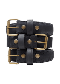 Ceinture upcyclée made in france | noir "belt vélo noire moyenne"