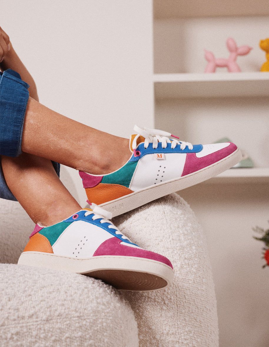 Baskets Femme Basket Marie Mr Moustache Sneakers Moustache