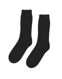 Chaussettes en laine mérinos recyclée | noir "deep black"