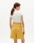 Short en coton bio | jaune "ambar crinkled lia shorts" - Thinking Mu