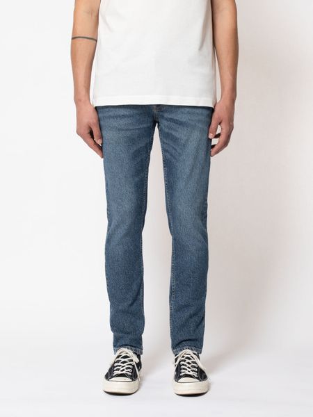 Jean slim bleu en coton recyclé - lean dean blue ritual