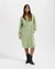 Robe chemise en tencel | vert "sadie dress sage green" - Kuyichi