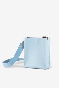 Sac bleu ciel en cuir recyclé - book bag