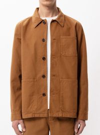 Veste workwear canva camel en coton bio - barney canvas