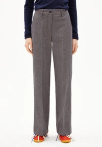 Pantalon droit flanelle en coton bio | gris/marine "leandraa handaas - pure-tinted navy"