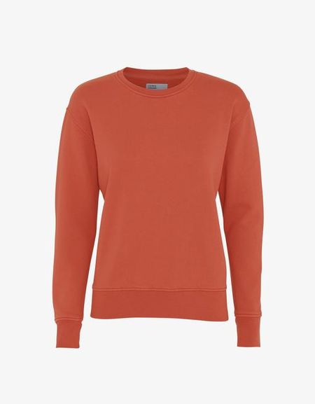Sweat femme rouille en coton bio - dark amber