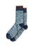 Chaussettes hautes chinées en coton bio | bleu "rasmusson blue"