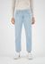 Jean droit bleu ciel en coton bio et coton recyclé - mimi cropped