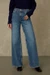 Jean évasé en coton bio | bleu brut "jane eco recycled blue used" - Kings of Indigo