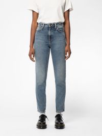 Jean mom bleu clair en coton bio - breezy britt blue bird