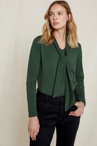 Top noué vert en coton bio - libni