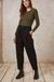 Jean ample fuselé noir en coton bio - alexis tapered trousers black