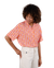 Chemisette en ecovero et lin | multicolore "gummie aloha blouse apricot orange" - Brava Fabrics