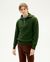 Pull col zippé en laine certifiée | vert "dark green helio knitted sweater"