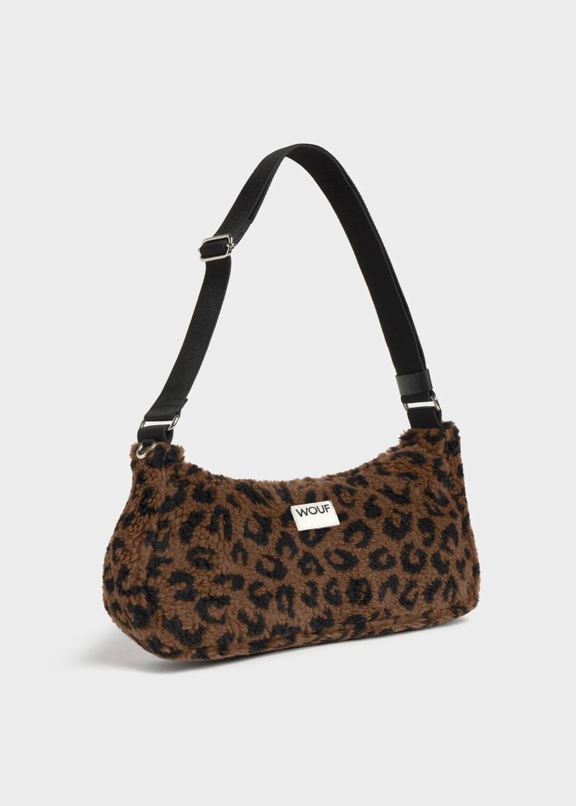 Sac d'épaule matières recyclées | marron "simona shoulder bag - simona" - Wouf