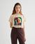 T-shirt imprimé écru en coton bio - the colors