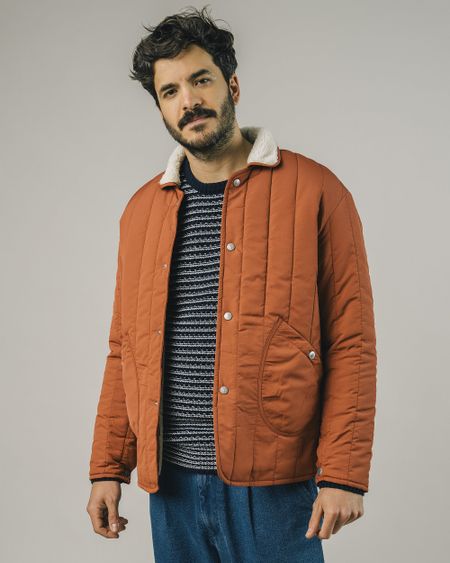 Veste matelassée orange en recyclé