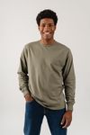T-shirt oversize manches longues marine en coton bio - oversized ls t-shirt navy blue - Colorful Standard