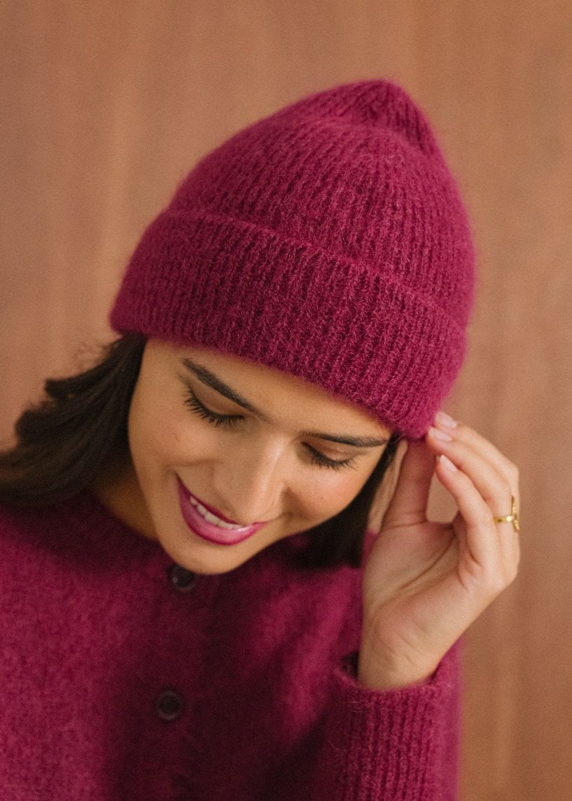 Le bonnet en mohair certifié | framboise "nina" - Bonjour Demain