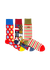 Pack 3 paires chaussettes en coton bio | multicolore "best time of the year" - Dilly socks