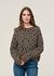 Pull à motif léopard en laine bio | marron "diliriaa leopaa - walnut cream" - Armedangels