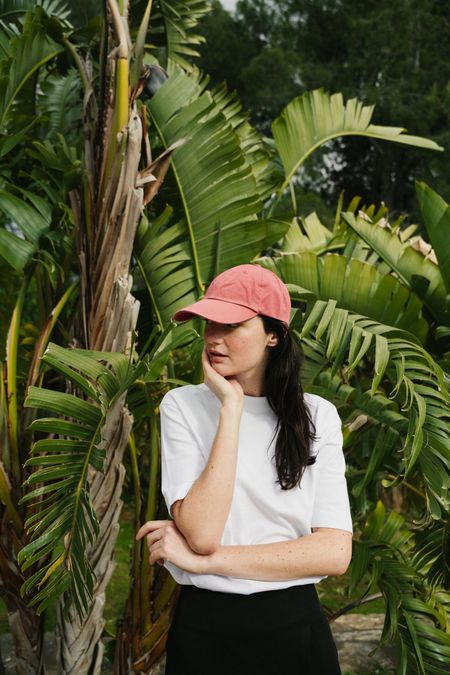 Casquette rose framboise en coton bio - cap raspberry pink
