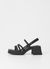 Sandales compensées en cuir certifié | noir "hennie - black" - Vagabond - 1