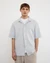 Chemise en coton biologique | gris "knit bowling shirt - moonlight grey"
