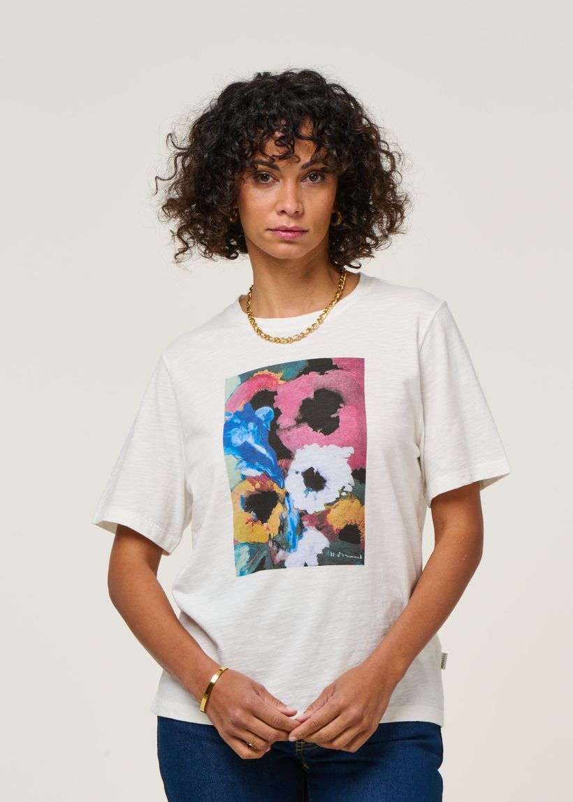 T-shirt en coton bio | écru "molln - off white" - Twothirds