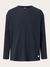 T-shirt manches longues gaufré en coton bio | marine "waffle oversized long sleeve night sky"