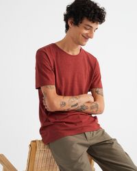 T-shirt rouge en chanvre et coton bio - hemp