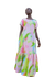 Robe longue en tencel | multicolore "pink bloom maxi dress multicolor"