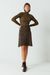 Jupe en tricot de coton bio | motif jacquard vert foncé "arane skirt f23g8"