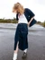 Jupe en coton biologique | bleu "boel painter denim skirt dark blue - dark blue" - Nudie Jeans