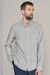 Chemise droite en coton bio, tencel et lin | gris "simon shirt - tencel linen reed"