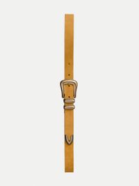 Ceinture suède en cuir tannage végétal - western suede belt lion
