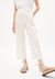 Pantalon 7/8ème large blanc en coton bio et lin - karunaa lino off white